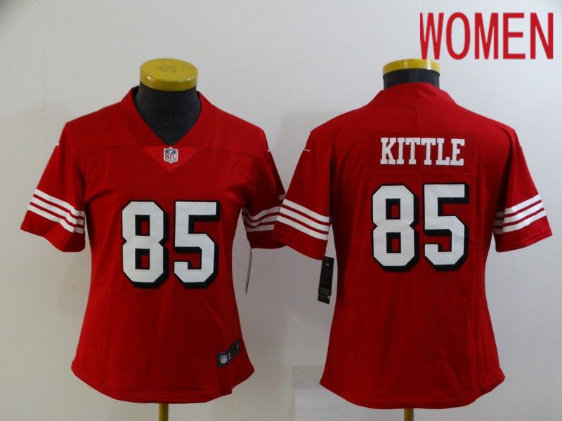 Women San Francisco 49ers #85 Kittle Red New Nike Vapor Untouchable Limited 2021 NFL Jersey->san francisco 49ers->NFL Jersey